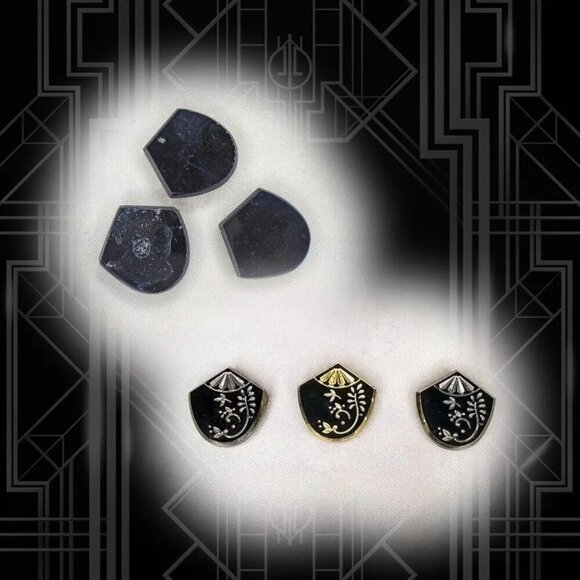 Vintage Glass Cabochon Lot, Rare Finds, Art Deco, Funky, Unique, Asian - Picture 5 of 10